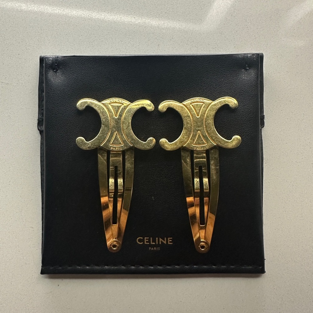 Celine Gold Hair clips